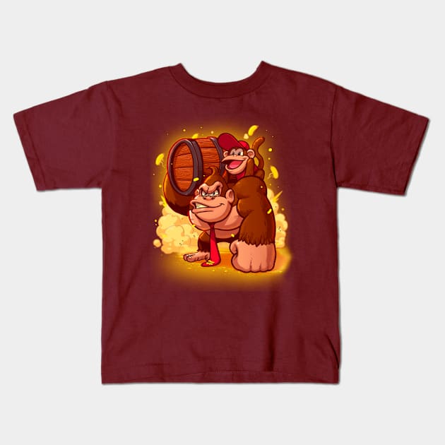 Barrel & Bananas Kids T-Shirt by BrunoMota